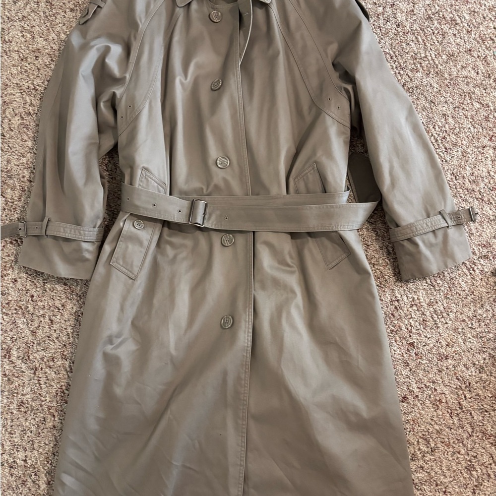 Men’s 38 regular Oleg Cassini Classic Trench Coat All Weather Coat